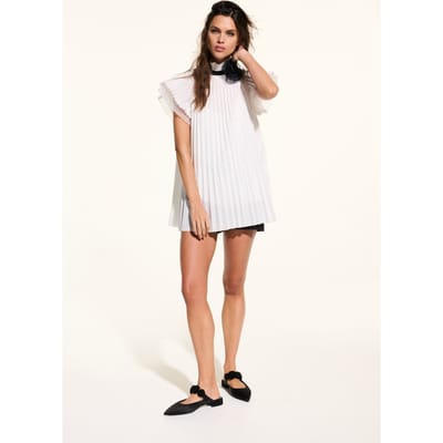 Karl Lagerfeld Karl Studio Pleated Blouse White Taglia: 40 | Magliette intime Outlet | Donna | Bianco