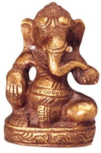 Ganesha zittend 6,5 cm