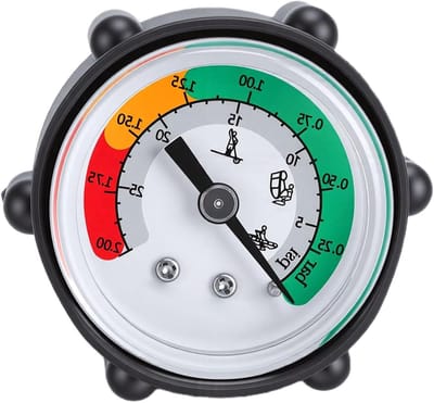 Luchtdrukmeter - Bandenspanningsmeter - Watersport - Hoge Nauwkeurigheid - 0-30 PSI - Zwart