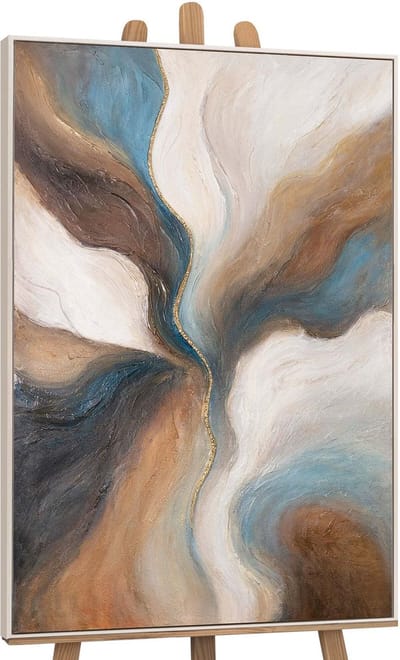 Canvas schilderij handgeschilderd passage of time abstract – YS-Art Gallery – Luxe wanddecoratie voor woonkamer – Modern schilderij voor slaapkamer en hal
