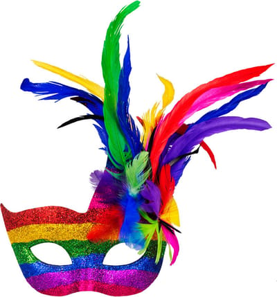 Boland - Masker Venice arcobaleno Multi - Volwassenen - Showgirl - Glamour - Carnaval accessoire - Venetiaans masker