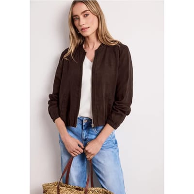 Blouson met gerimpelde zoom en ritssluiting