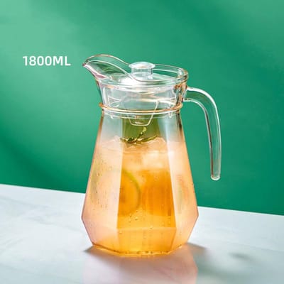 Glazen Koudwaterkan Grote Capaciteit Glazen Theepot Huishouden Hittebestendig Anti-explosie Eendenbekkan 1500-2000ml blue
