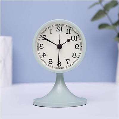 Stille Wekker - Nachtkastklok Tafelklok - Wakker Worden - Scandinavisch Design - Grote Letters - Wit