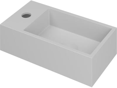 INK - Fontein Polystone Links met Kraangat - 360x180x90 mm - Mat Wit