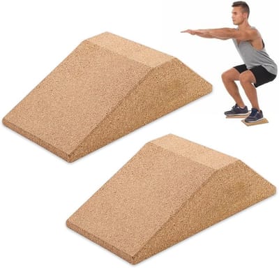 2 Stuks Kuitstretchers voor Kniebuigingen - Kurken Wigblokken voor Spier- en Fasciastretching