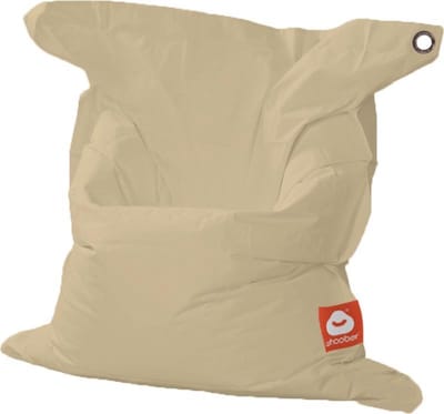 Whoober rechthoek zitzak St. Tropez M outdoor beige - Wasbaar - Voor binnen en buiten