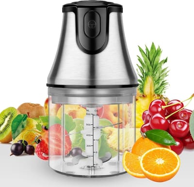 Elektrische Foodprocessor - Krachtige Keukenhakker en Verwerker - Perfect voor Het Snijden van Groenten, Noten en Kruiden - Gemakkelijke Bediening en Compact Ontwerp