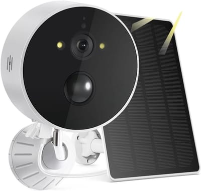 Draadloze Buiten Camera - Zonnecamera Beveiliging - Objecten Bewaken - Menselijke Detectie - 1080P HD Resolutie - Zwart