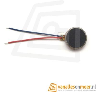 Mini vibratiemotor 12 mm bij 3,4 mm 3 V compact trilmotortje met twee draden