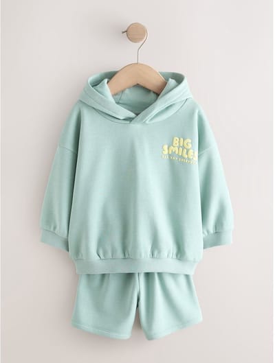 Next - Jongens - Hoodie en shorts set - Groen