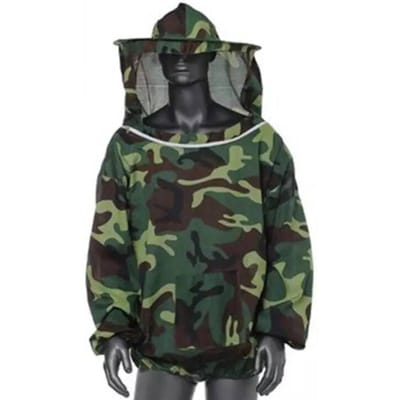 Imkerjack Professioneel Totale Bescherming Geventileerd Imker Beschermjack met Sluier camouflagegroene kleur