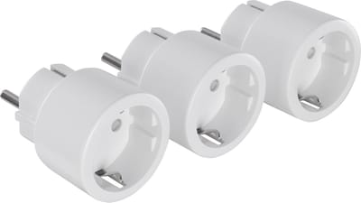 Schakelset mini 3-voudig met afstandsbediening wit -tot 40 meter bereik-