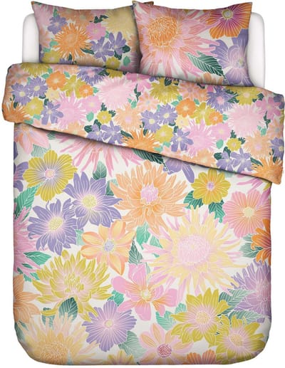Essenza Flower Fling Dekbedovertrek Bright white - Tweepersoons – 200x200/220 cm