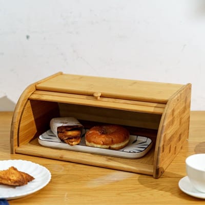 Broodtrommel Bamboe - Broodbox Lunchbox - Brood Vers Houden - Handig Schuifdeksel - 40 x 27 x 16 cm