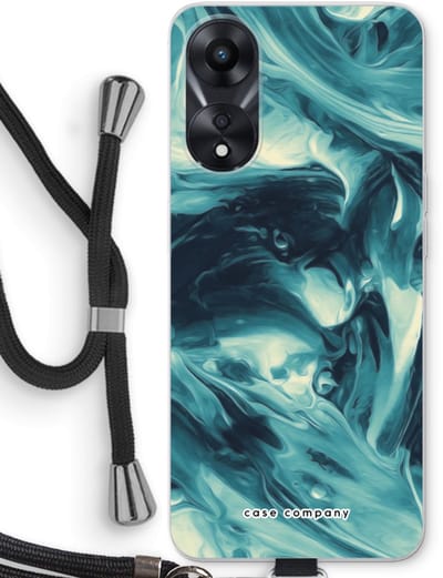 Case Company® - Hoesje met koord geschikt voor Oppo A78 5G hoesje met Koord - Dreaming About Whales - Telefoonhoesje met Zwart Koord - Bescherming aan alle Kanten en Over de Schermrand