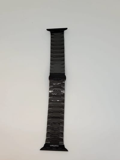 Jumada's - Ultra RVS Band Zwart - Geschikt voor Apple Watch 42mm44mm45mm46mm49mm - Luxe metalen smartwatchband met vlindergesp - Voor iWatch Series Ultra109876SE54321