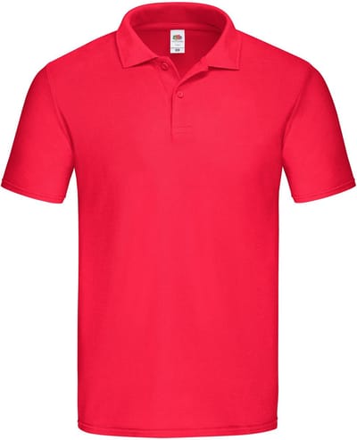 Fruit Of The Loom Origineel Volwassen Poloshirt Rood - S