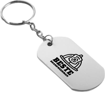 Akyol - brandweerman sleutelhanger - Brandweer - brandweer mensen - brandweerkazerne - 54 x 29mm