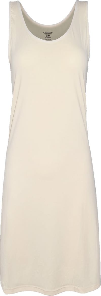Dames Onderjurk Brede bandjes Lang 120CM - Nachtjurk - Slaapjurk - Microfiber - Anti-Schuren - Beige - Maat S/M - GBTW-720