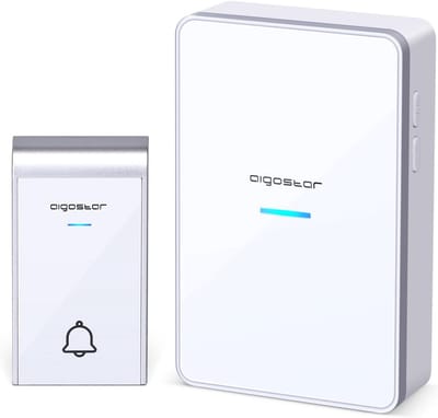 Draadloos Deurbelsysteem met 1 Ontvanger - Plug & Play - 3 Instelbare Volumes - 36 Melodieën - IP44 Waterproof - Wit
