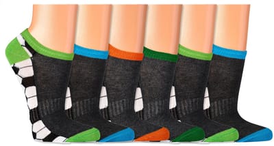 Sneakersokken voor kinderen | Thema: Voetbal | Maat: 23 t/m 42 | 6 paar