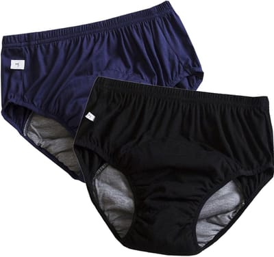 Incontinentiebroekjes Volwassenen - Wasbaar Ondergoed - Comfortabel Leven - Lekvrij Ontwerp - XX-Large - Zwart Blauw