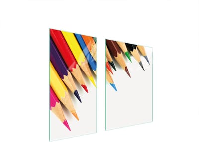 TMK ArtDeko Serie - Gekleurde Glazen Beschermplaat - 75x52 cm - Snijplank - Veilige Plaat