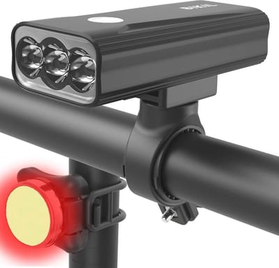 Oplaadbare Fietsverlichting met 1200 Lumens - Waterdichte Koplamp en Achterlichtset