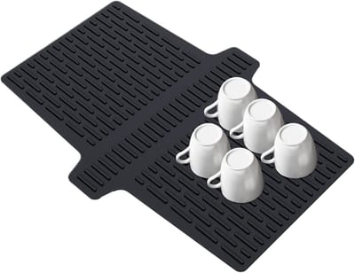 Spoelbak Verdeelstuk - Gootsteen Organizer - Keuken Opbergen - Geurloos Siliconen - 44.7x32.5 cm - Zwart