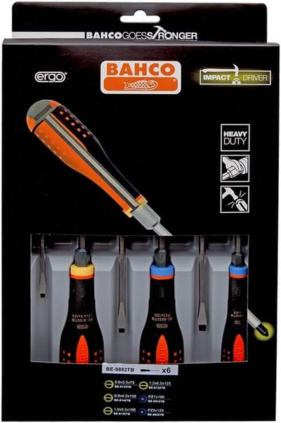 Schroevendraaierset - Precisie Bits - Klus Klussen - Ergonomische Handgrepen - 6 Delig - Grijs
