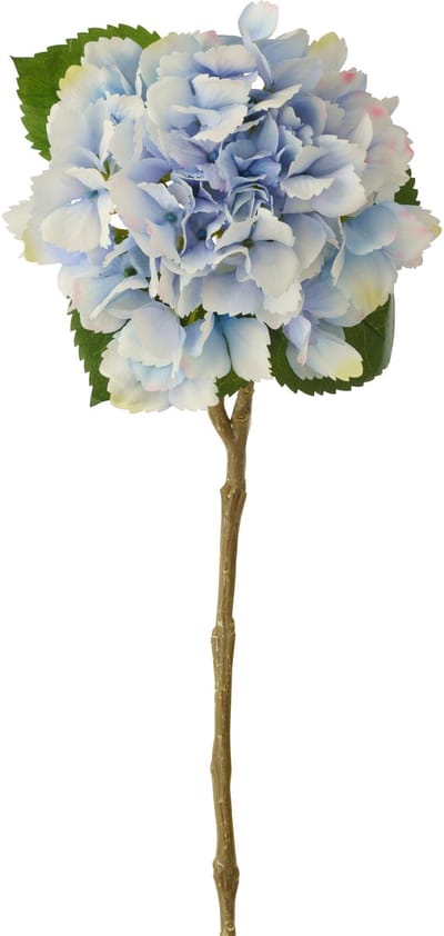 J-Line hortensia Echt Gevoel - kunststof - blauw - 4 stuks