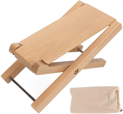 Dailygoods- Gitaar Voetsteun Extra Stevig - Opvouwbaar - Verstelbaar - Houten Voetenbank - Comfortabele Ondersteuning - 4 Niveaus Hoogte