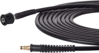 Hogedrukslang Verlengstuk - Was Slang - Auto Reinigen - Nylon Gevlochten - 15 Meter - Zwart
