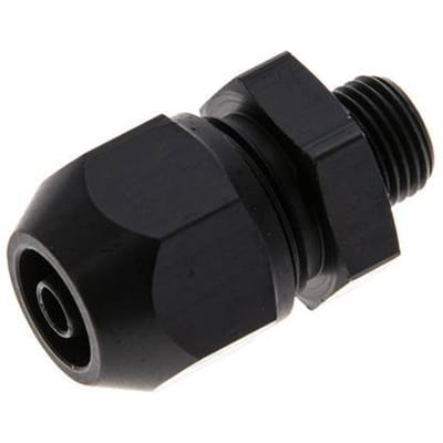 7x4mm & G1/8'' Aluminium Rechte Knelfitting Buitendraad 10bar Kunststof en Polyamide