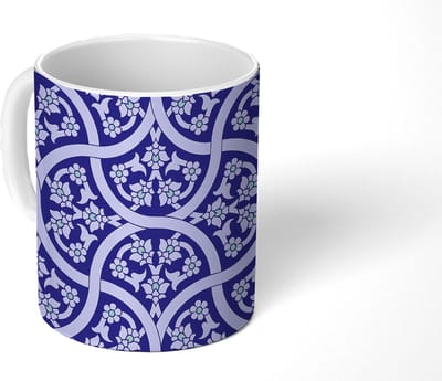 Mok - Koffiemok - Bloemen - Patronen - Azië - Mokken - 350 ML - Beker - Koffiemokken - Theemok