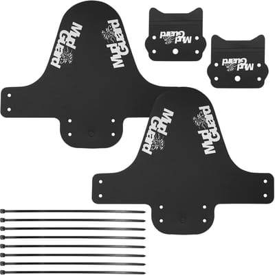 Set van 3 MTB Spatborden voor Fietsen, Voor- en Achterspatbord met 10 Kabelbinders voor 16 tot 29 Inch Mountainbikes, Waterdicht en Duurzaam Spatbord voor Offroad Fietsen