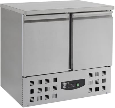 Combisteel Koelwerkbank - 257L - 2 Deuren 1/1 GN - +2°C/+8°C - Statisch + Ventilator - 0.34kW - 900x700x875mm