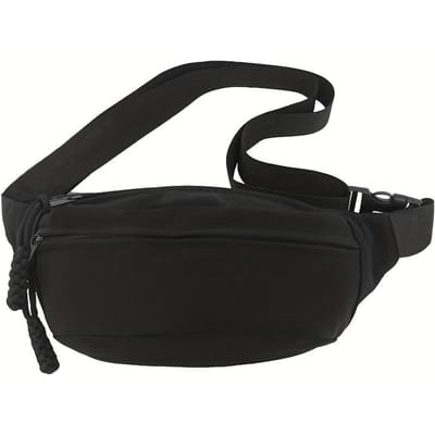 Sacoche Ceinture Casual Unisexe, Sac Bandoulière Tendance pour Hommes et Femmes, Sac de Poitrine Sportif black