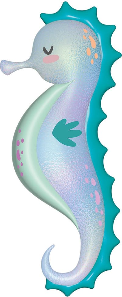 Folieballon - Vorm - Zeepaard - 38 x 100 cm