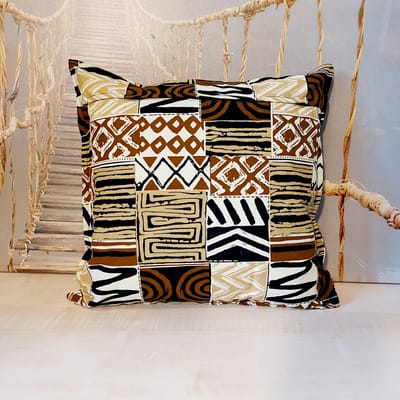 Set van 4 Decoratieve Kussenhoesen | 40x40cm | African Print Inspired Print Cushion Cover