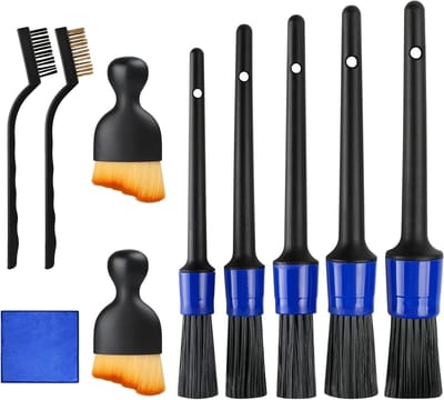 Set van 10 Auto Reinigingsborstels, Ultrasoft Detailborstels voor Interieur en Exterieur, Ideaal voor Auto Detailing en Schoonmaak