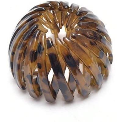 Uitrekbare Magische Haarklem - Retro Geometrische Paardenstaart Houder, Ronde Kapsel Speld, Dames Mode Haaraccessoire Green Coffee 1pc veelkleurig