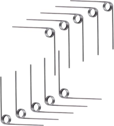 10 Stuks RVS Kleine Torsiespringen, V-vormige Mechanische Torsiespringen, 0.5mm Draad, 5mm Buiten Diameter, 90° Buiging voor Precisietoepassingen