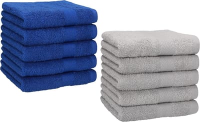 Zeepdoekjes Katoen - Wasdoekjes Set - Dagelijkse Reiniging - Superzacht Materiaal - 30x30 cm - Blauw Grijs