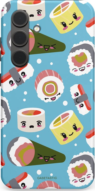 Casetastic Hoesje Geschikt voor Samsung S24 - Stijlvolle Beschermende Duo-layer Case - Sushi mania