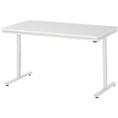 Rau Adlatus werktafel, elektrisch in hoogte verstelbaar, 22 mm spaanplaat met melamine bekleding, tot 150 kg, B 1500 x D 800 x H 720-1120 mm, lichtgrijs