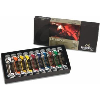 Oil Colour set 10 kleuren 15 ml tubes olieverf