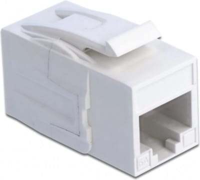 UTP CAT6a 10 Gigabit Keystone module RJ45 - RJ45 / wit