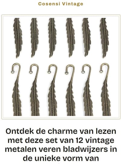 Dailygoods- Bladwijzer Vintage Metalen - 12 Stuks - Zeemeermin Haken - Bladwijzers Boeken - Decoratieve Bladwijzers - Hoogwaardige Kwaliteit - Boekenlegger